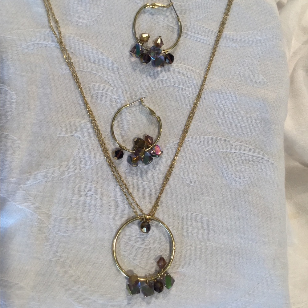 💜  Cookie Lee purple beaded set